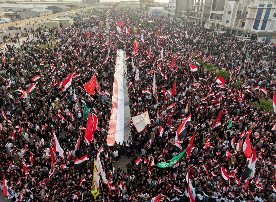 Bağdatta Büyük Protesto: Binlerce Kişi İrana Destek İçin Sokağa İndi